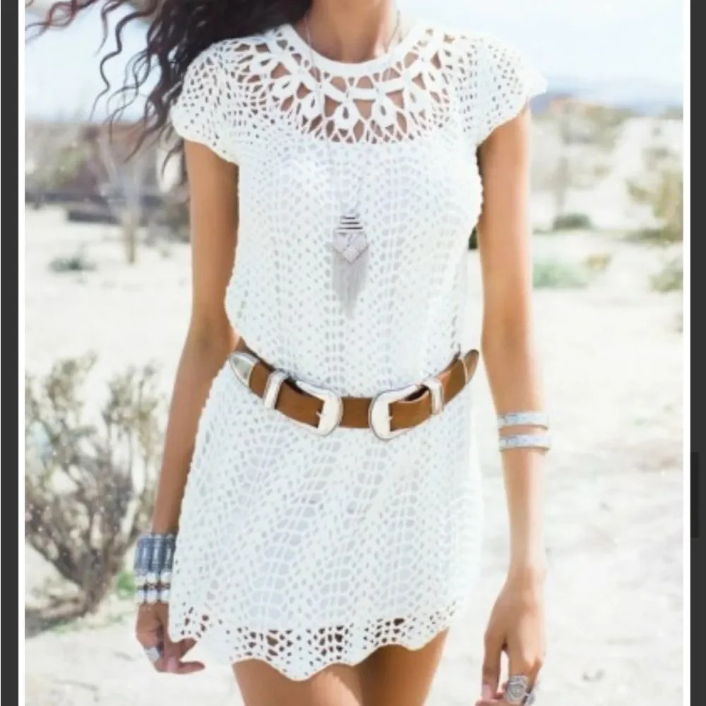 Show Me Your MuMu Crochet The Day Away Dress - Picture 4 of 12